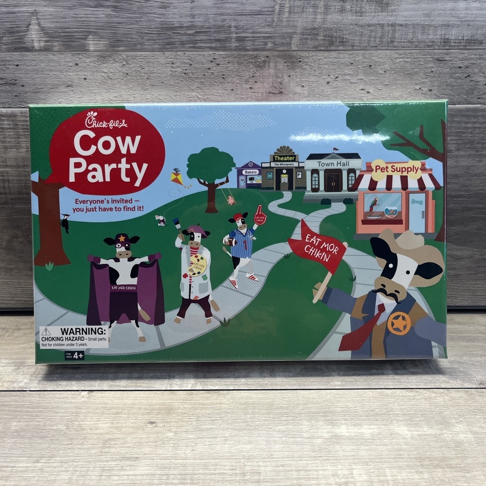 Chick Fil A 2023 Cow Party Sealed Board Game Rare New Sealed
